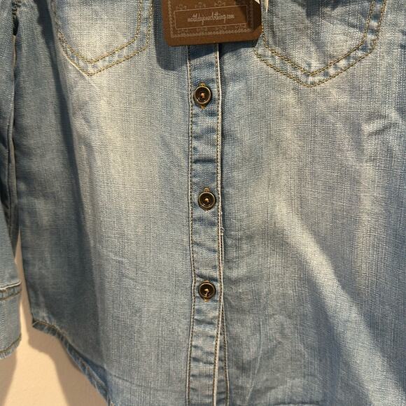 Matilda Jane size 4 Lyle’s Button Down Denim Shirt - Picture 7 of 10